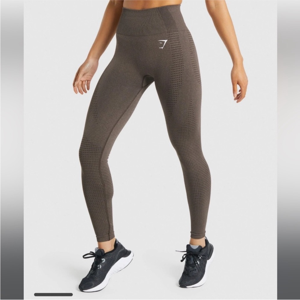 Gymshark Vital Seamless 2.0 Leggings in Brown Marl